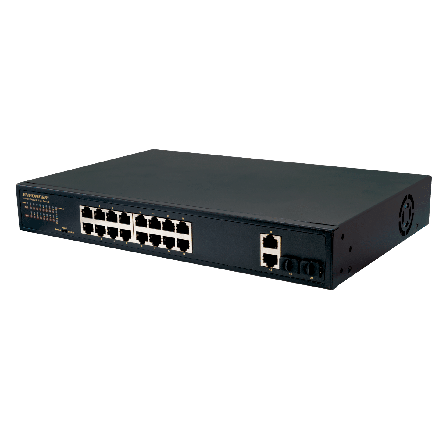 16-Port Gigabit Unmanaged PoE+ Switch - SECO-LARM USA Inc